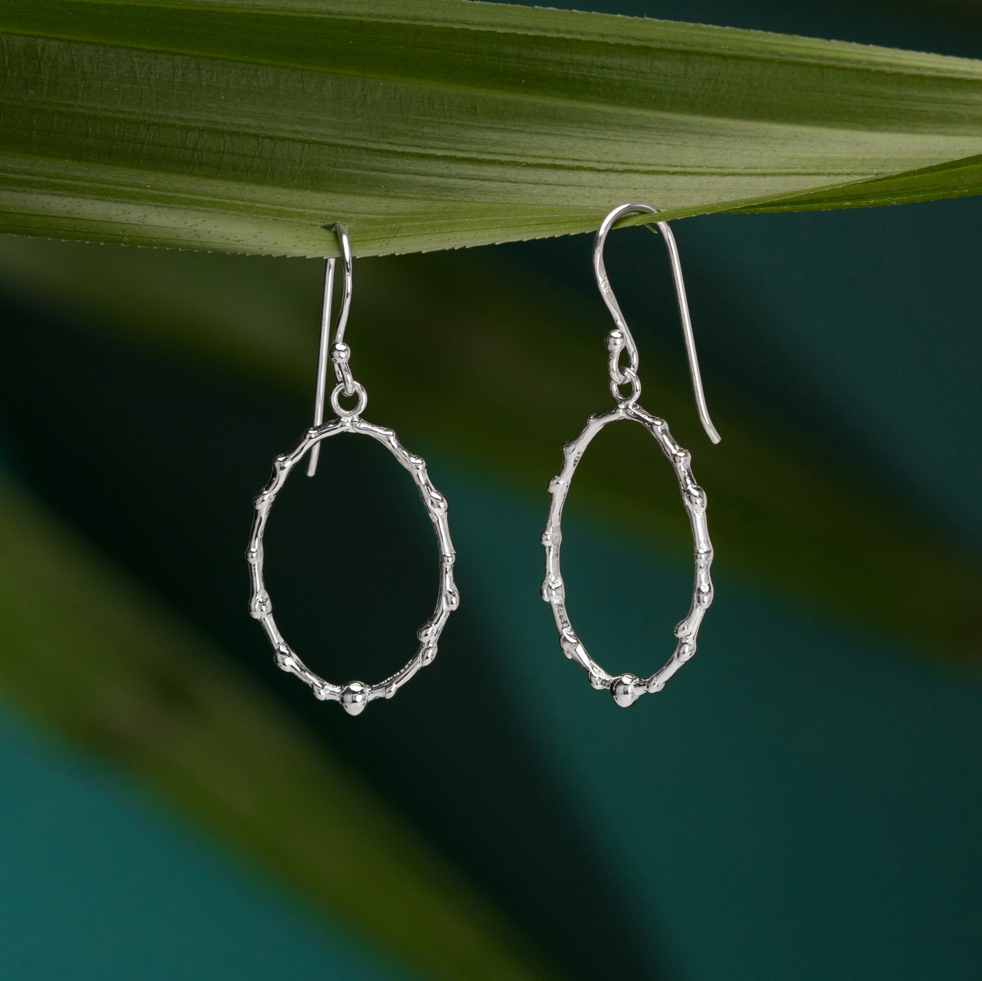 Boma Oval Vine Sterling Silver Earrings