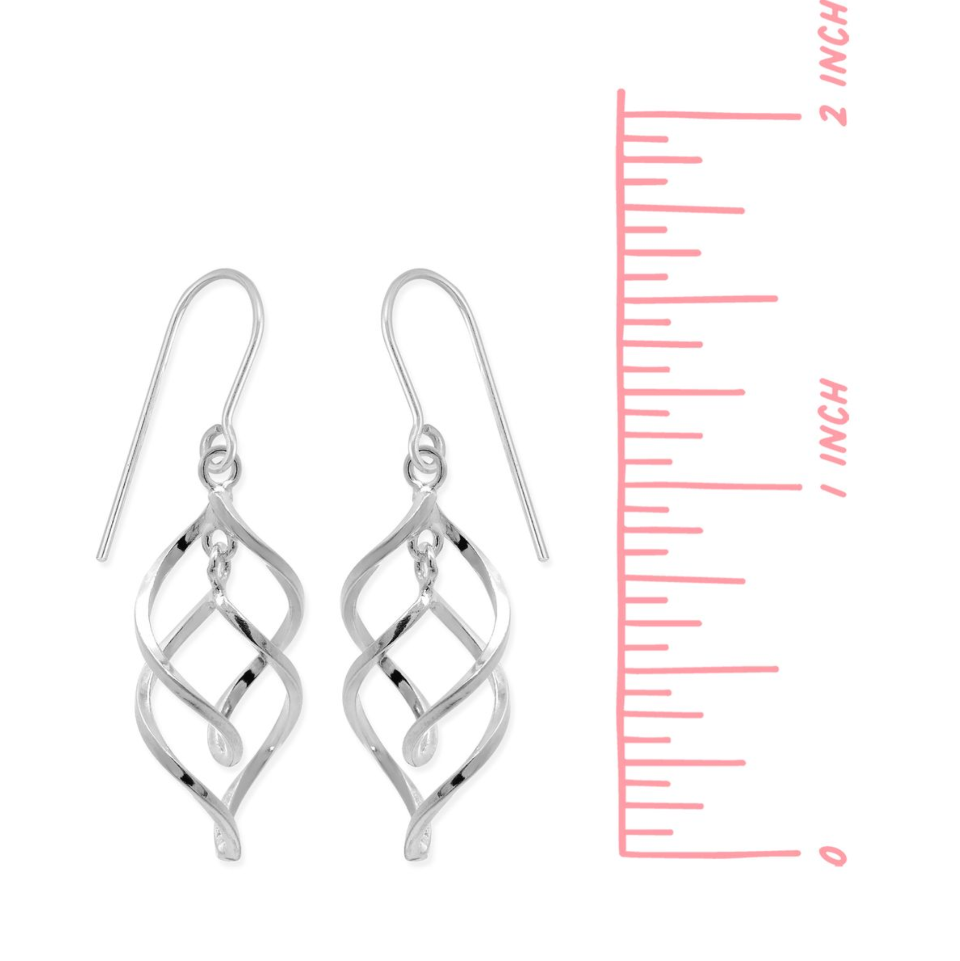 Boma Spiral Ribbon Drop Earrings