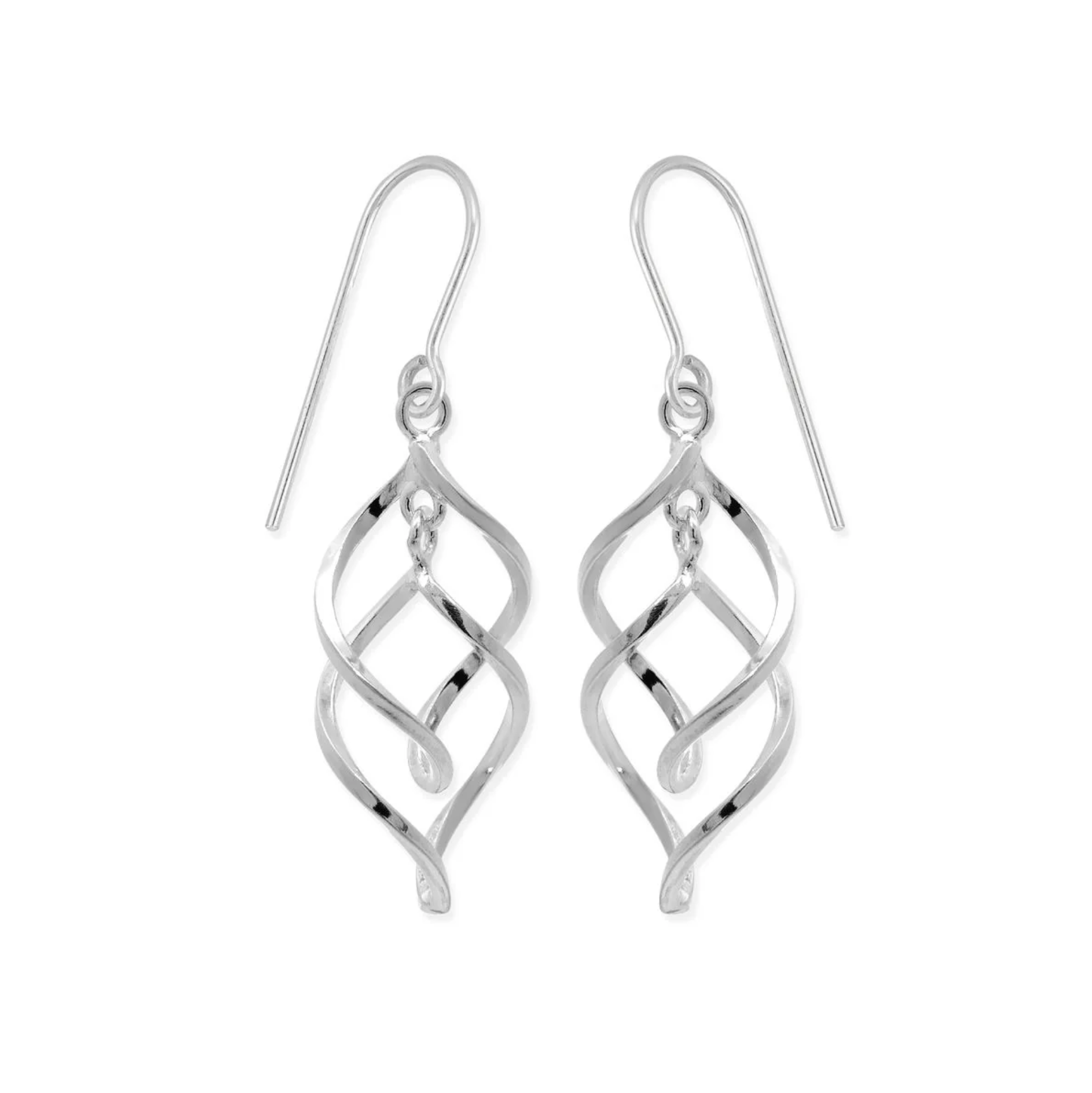 Boma Spiral Ribbon Drop Earrings