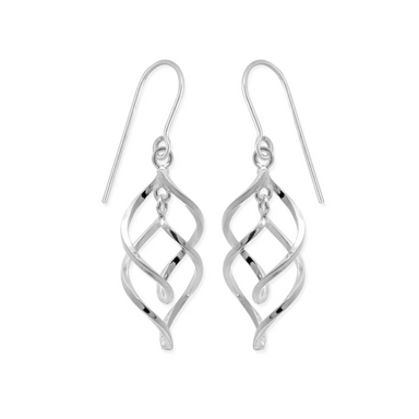 Boma Spiral Ribbon Drop Earrings