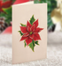 Birch Poinsettia Mini Pop Up Greeting Card