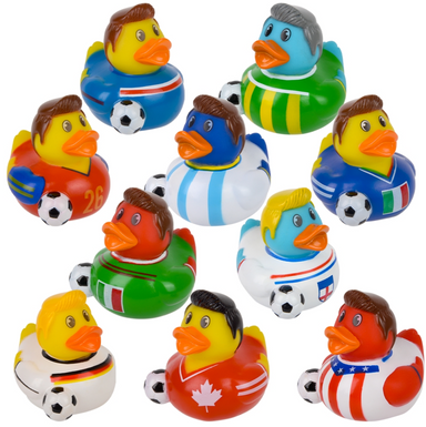 TTN 2" World Soccer Team Rubber Duckies (Single) - Random Team