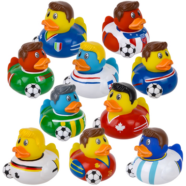 TTN 3.5" World Soccer Team Rubber Duckies (Single) - Random Team
