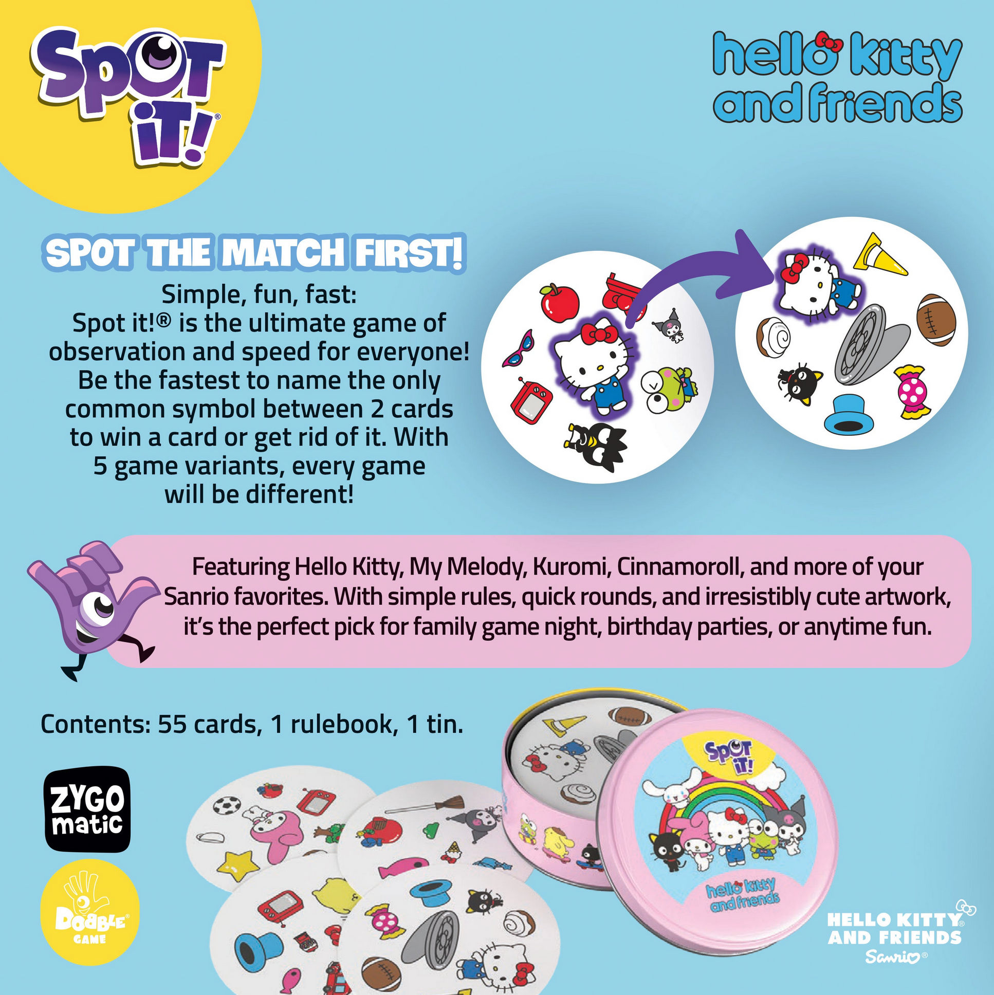 Spot It - Hello Kitty and Friends
