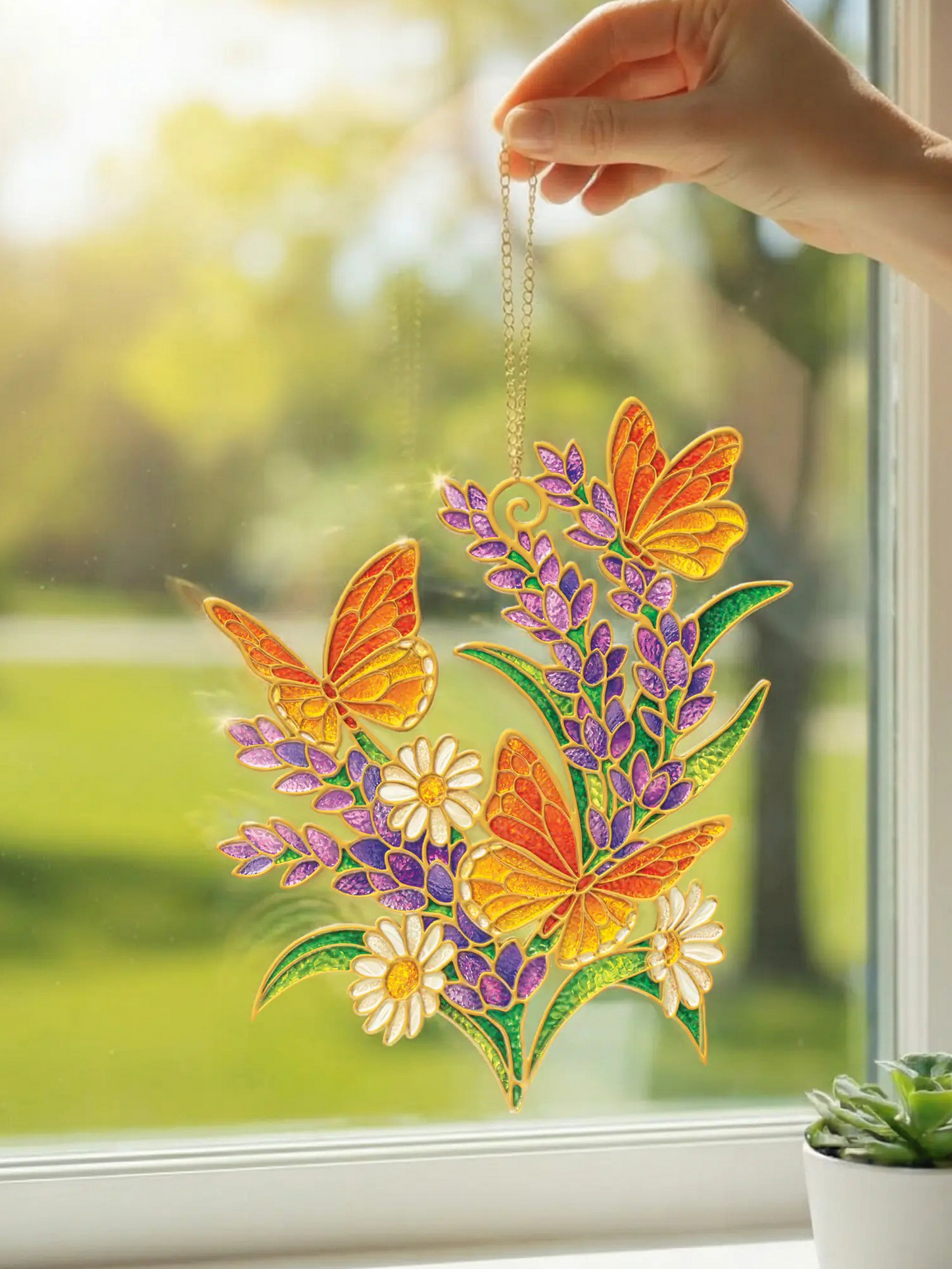 FRCC Lavender and Butterflies Suncatcher