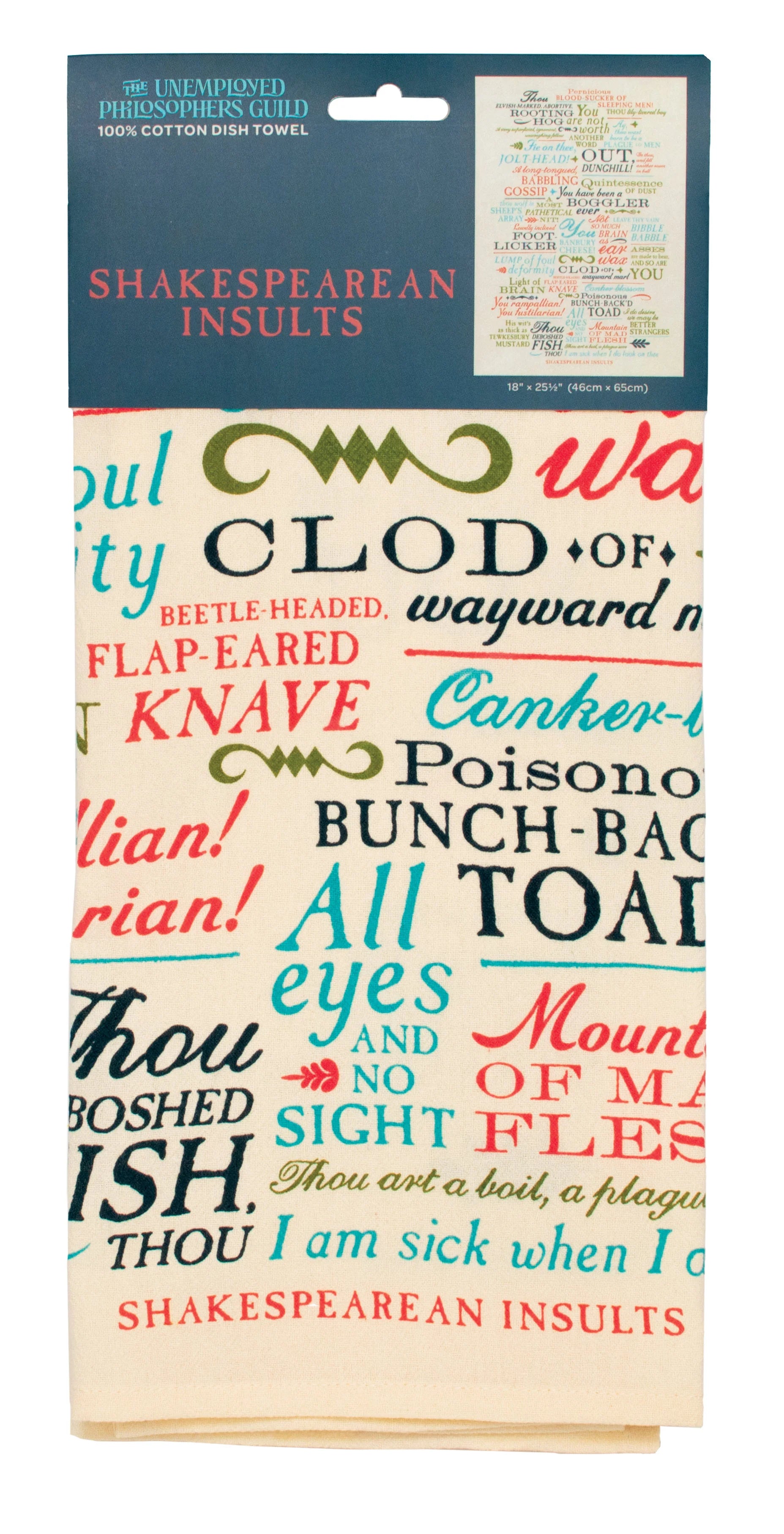 Shakespearean Insults Dish Towel