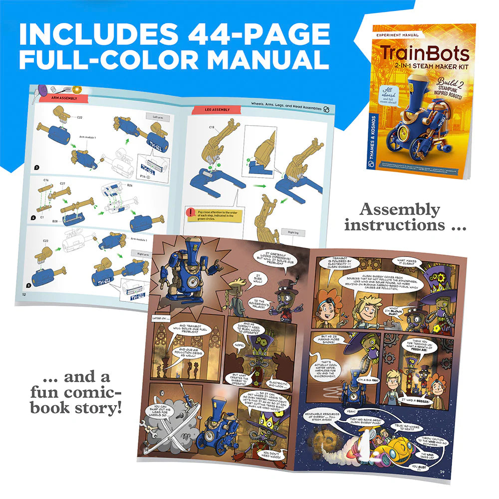 Train Bots - 2 in 1 Steam Maker Kit