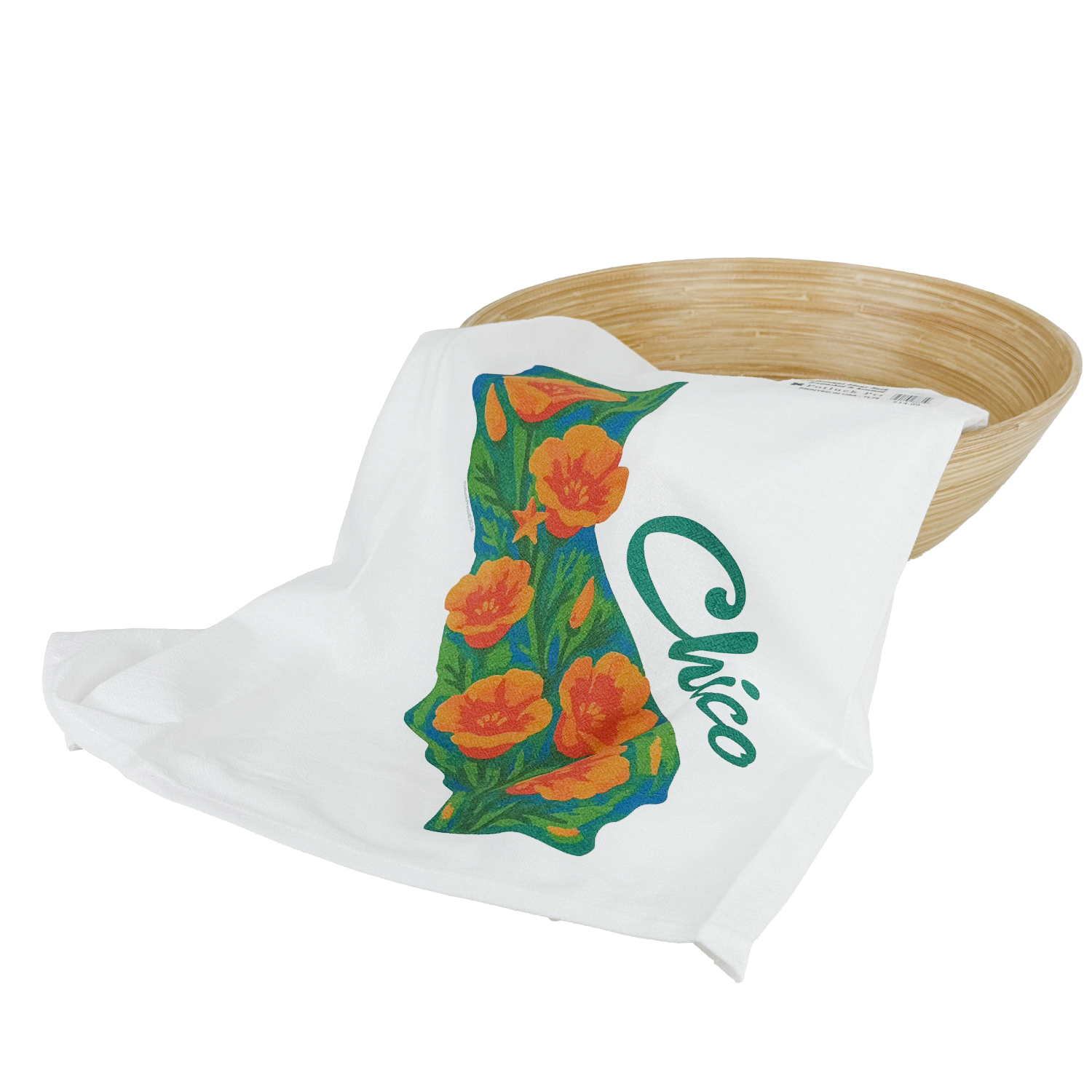 Chico, California State Poppies Kitchen Towel