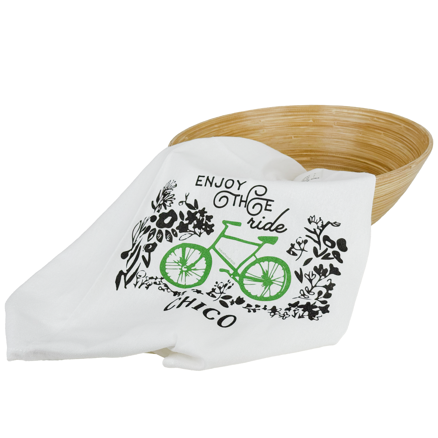 Chico, CA Enjoy The Ride Kitchen Towel