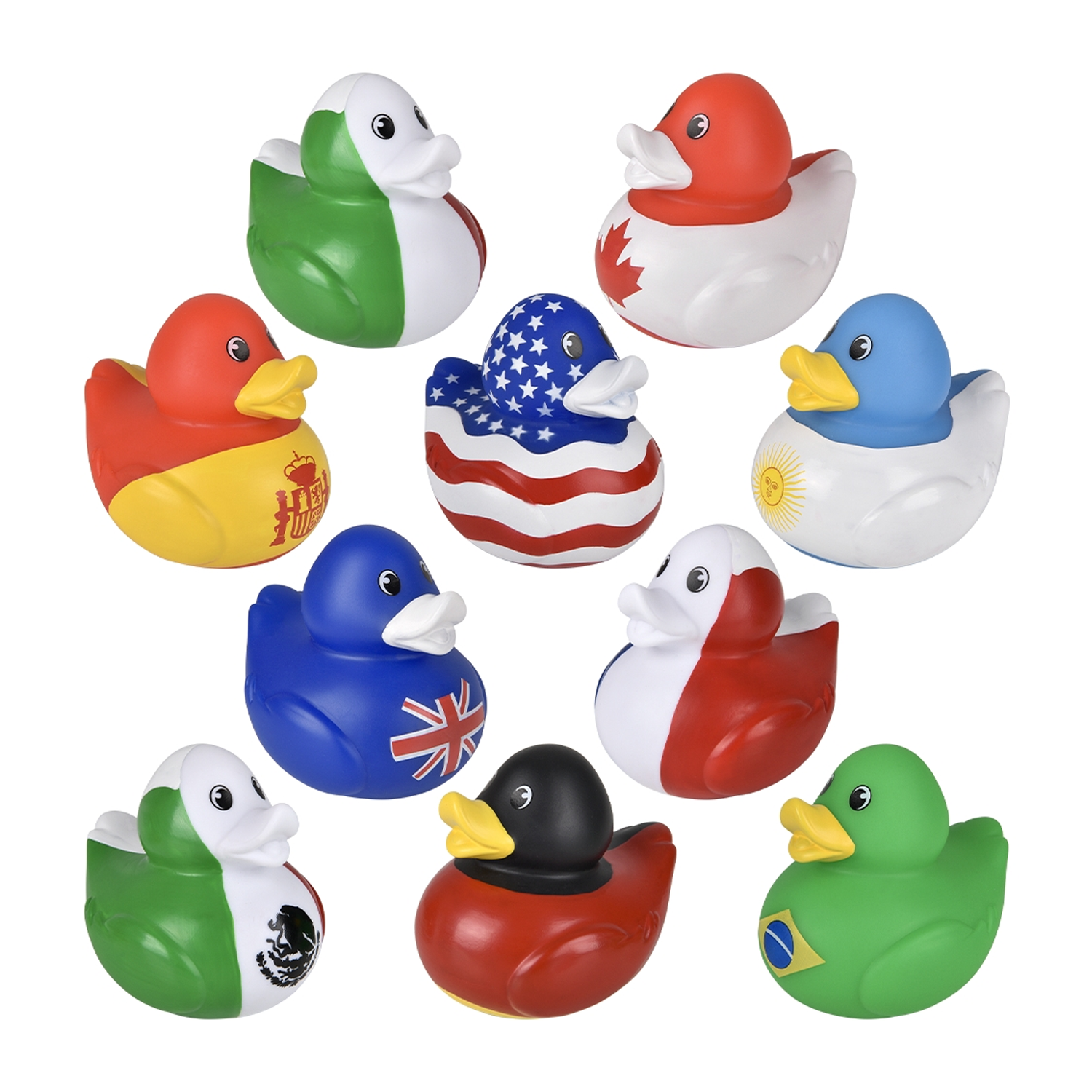 TTN World Flag Rubber Duckies (Single) - Random Color