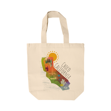 Chico, California State Icons Tote Bag