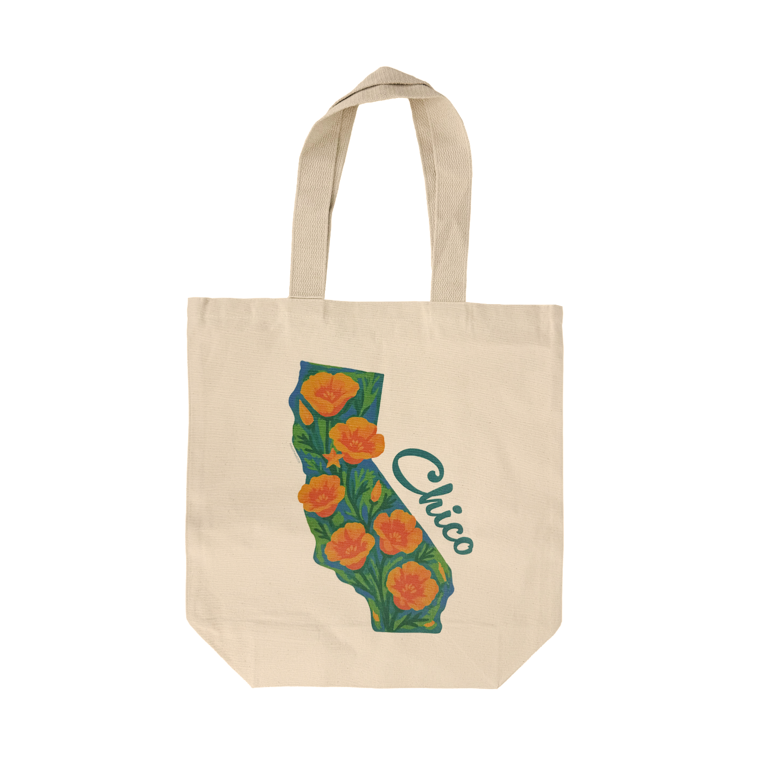 Chico, California Poppies in California Tote Bag