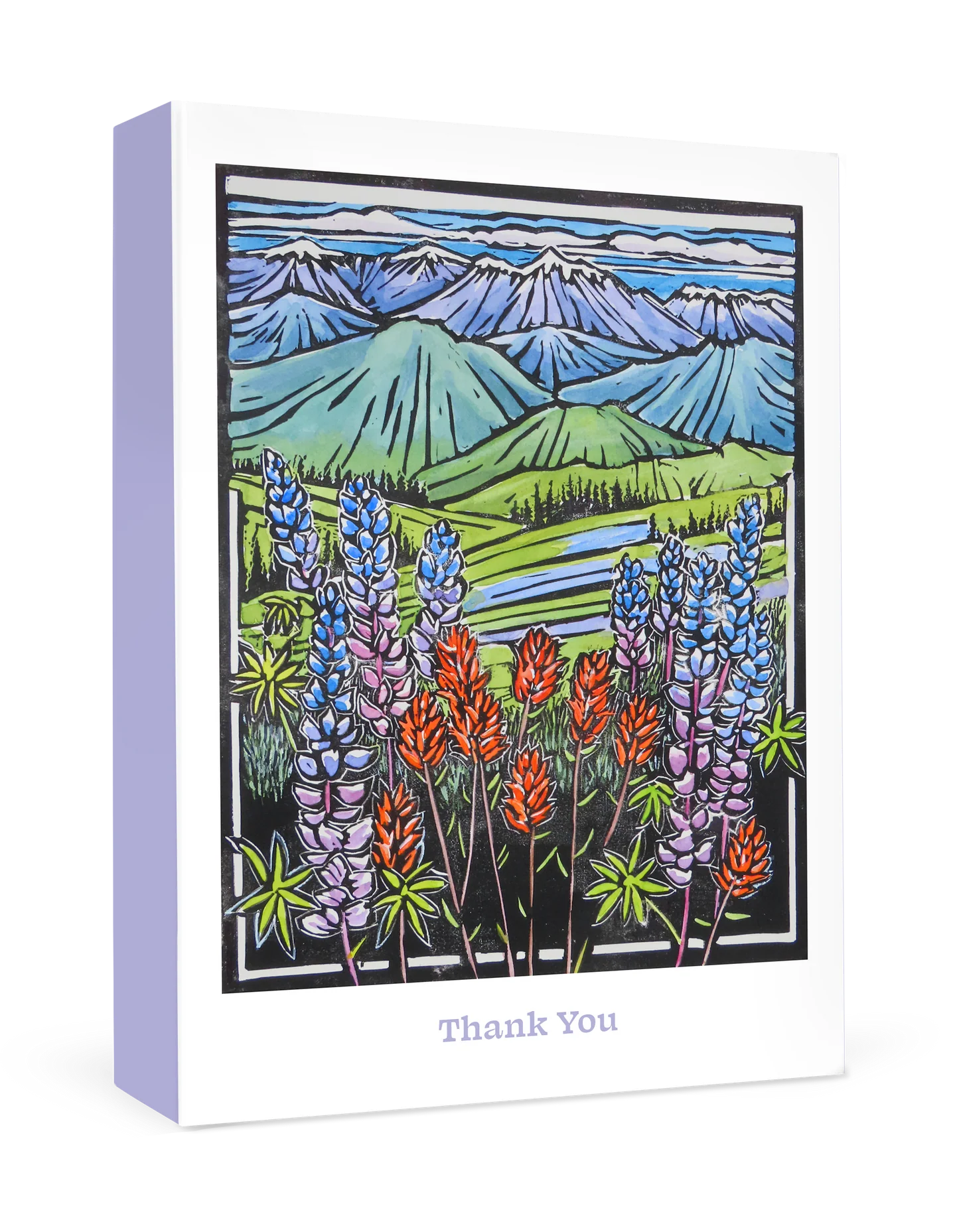 Molly Hashimoto: Paintbrush and Lupine Boxed Thank You Notes