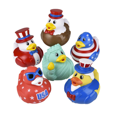 Patriotic Rubber Ducks (Single) - Random Color