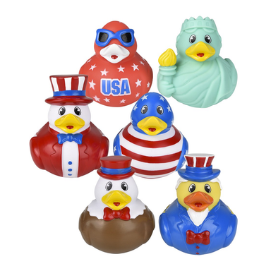 Patriotic Rubber Ducks (Single) - Random Color