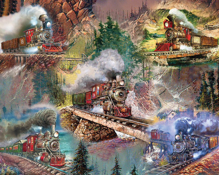 SPRGBK Thrilling Trains 1000 Piece Puzzle
