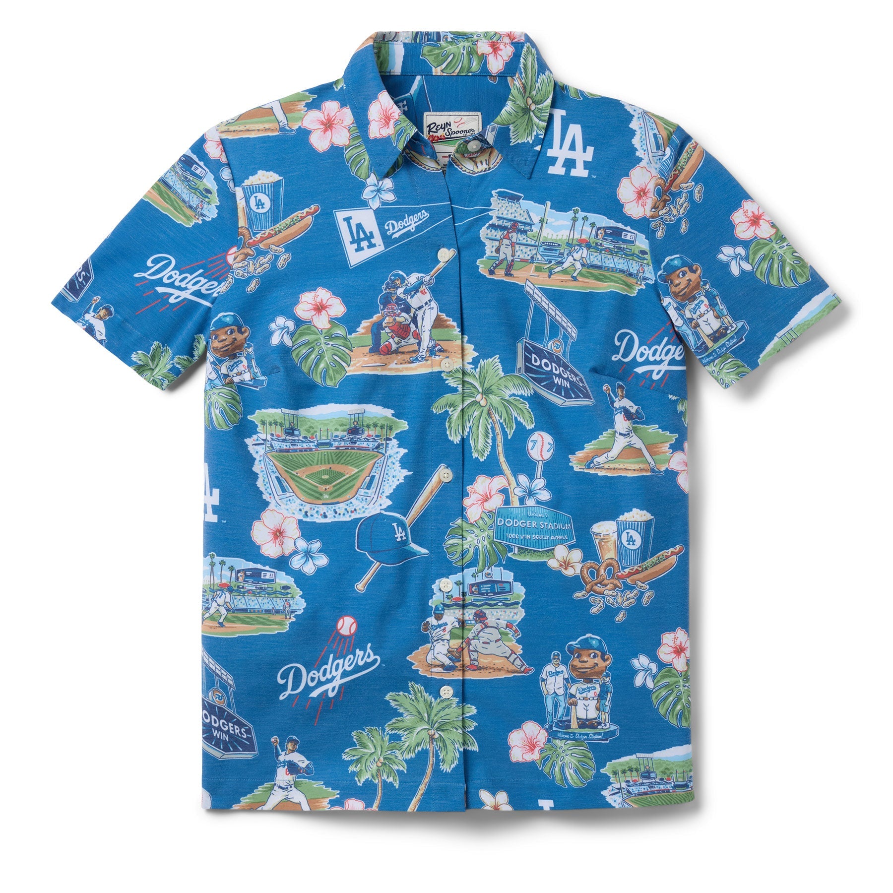 Reyn Spooner Women's MLB® Los Angeles Dodgers Scenic Performance Button Front
