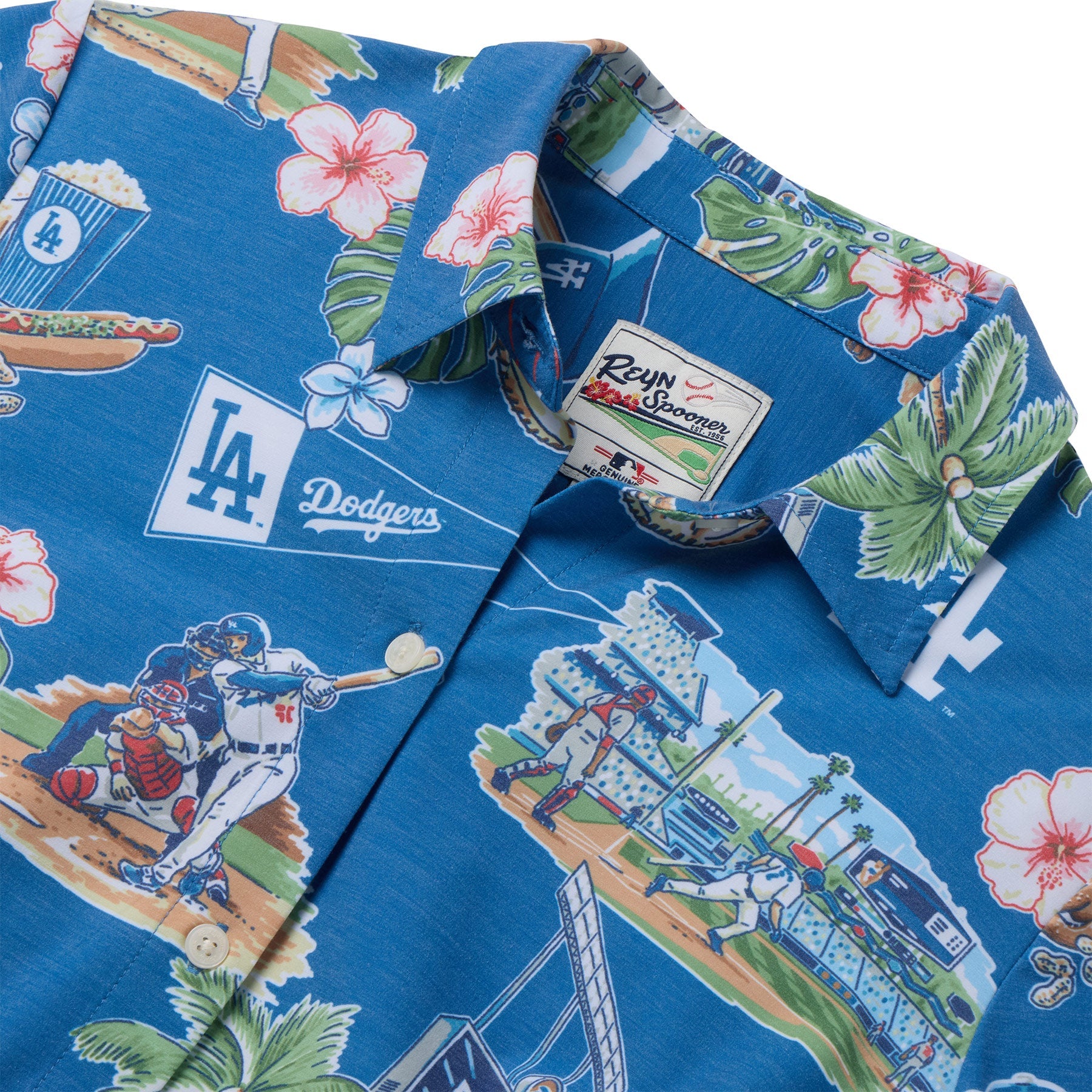 Reyn Spooner Women's MLB® Los Angeles Dodgers Scenic Performance Button Front