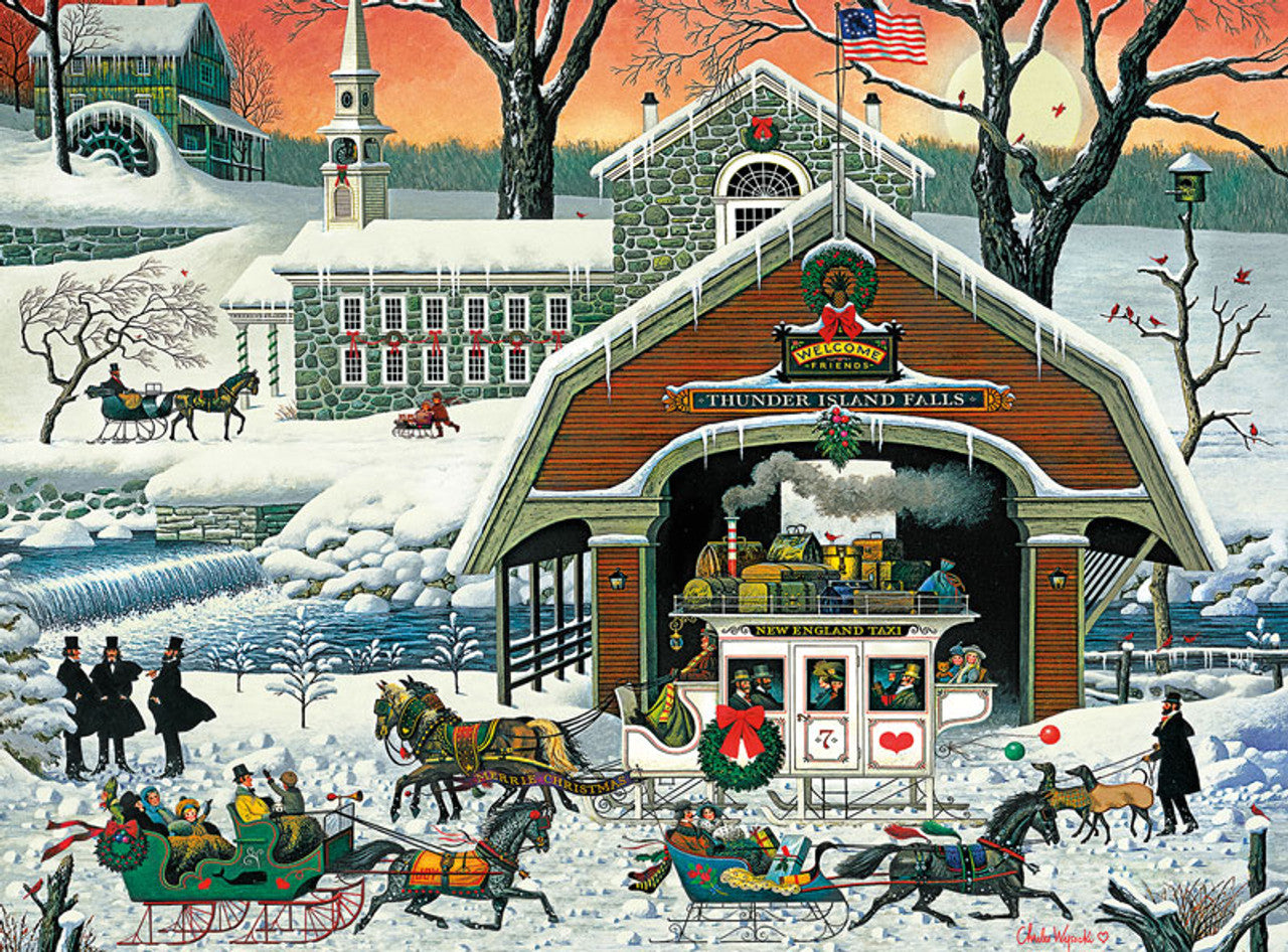 Charles Wysocki Twas' The Twilight Before Christmas 1000 Piece Puzzle