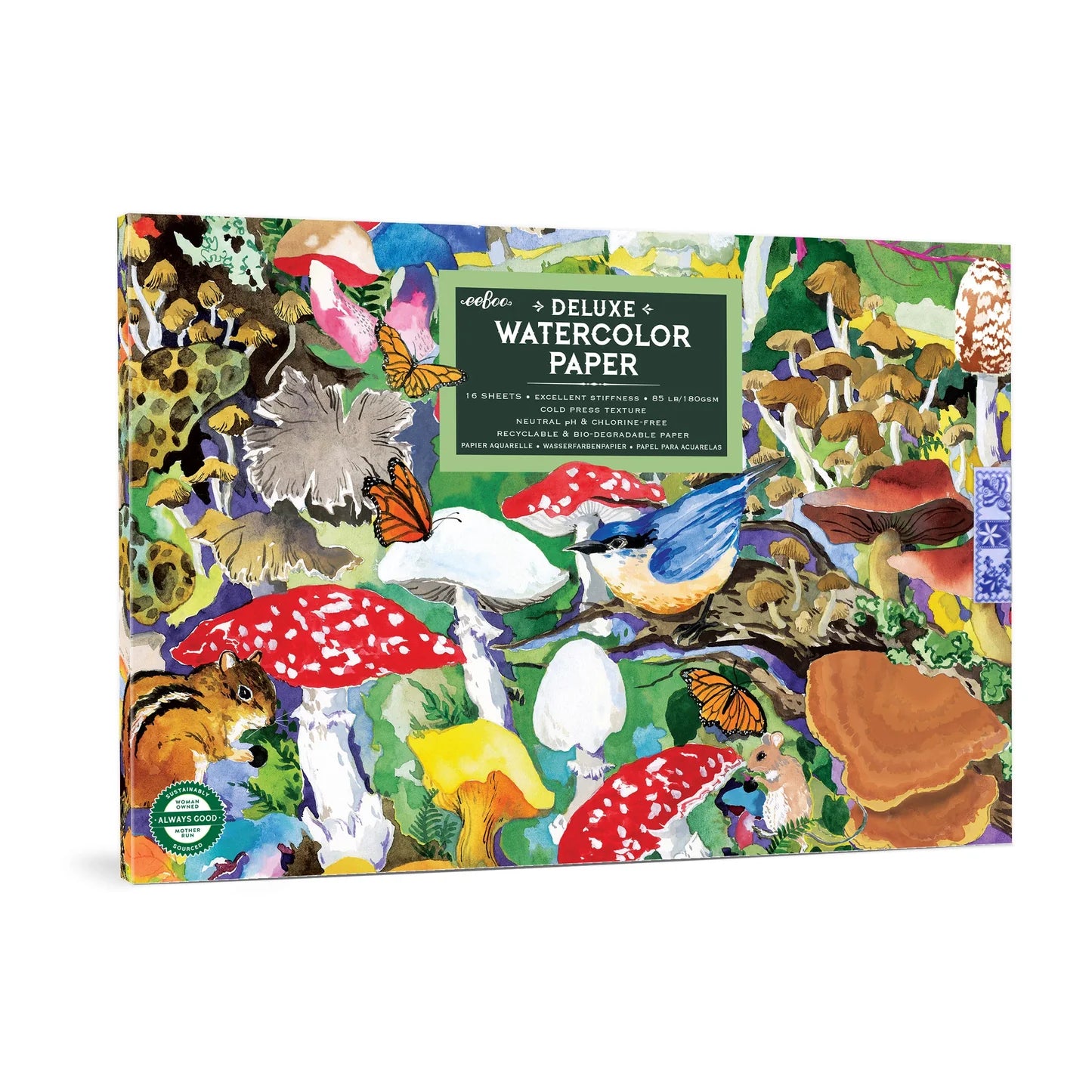 eeBoo Mushroom Watercolor Pad