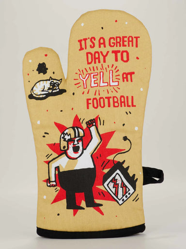 BLUQ It's A Great Day To Yell At Football Oven Mitt