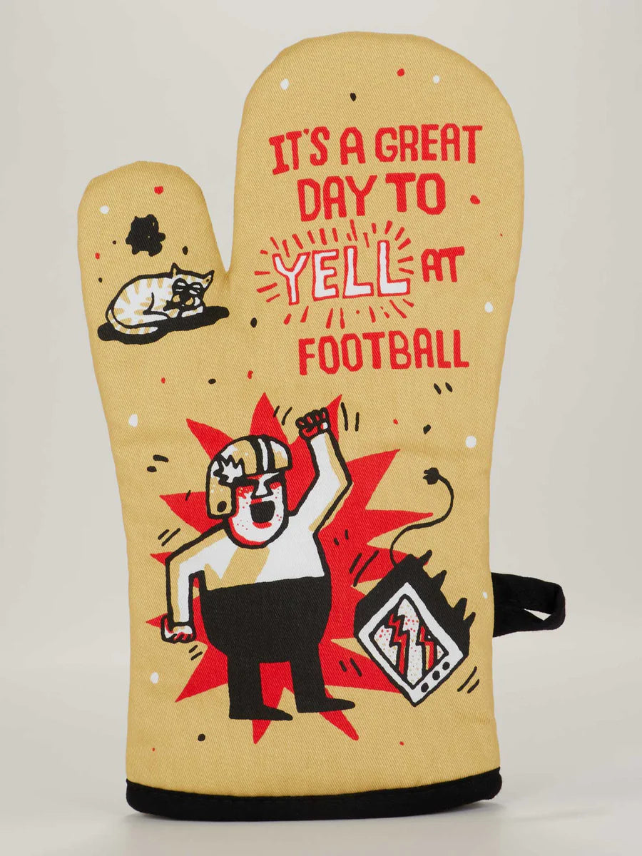BLUQ It's A Great Day To Yell At Football Oven Mitt