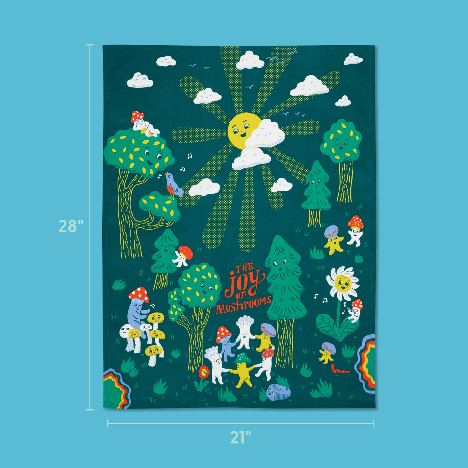 BLUQ The Joy Of Mushrooms Dish Towel