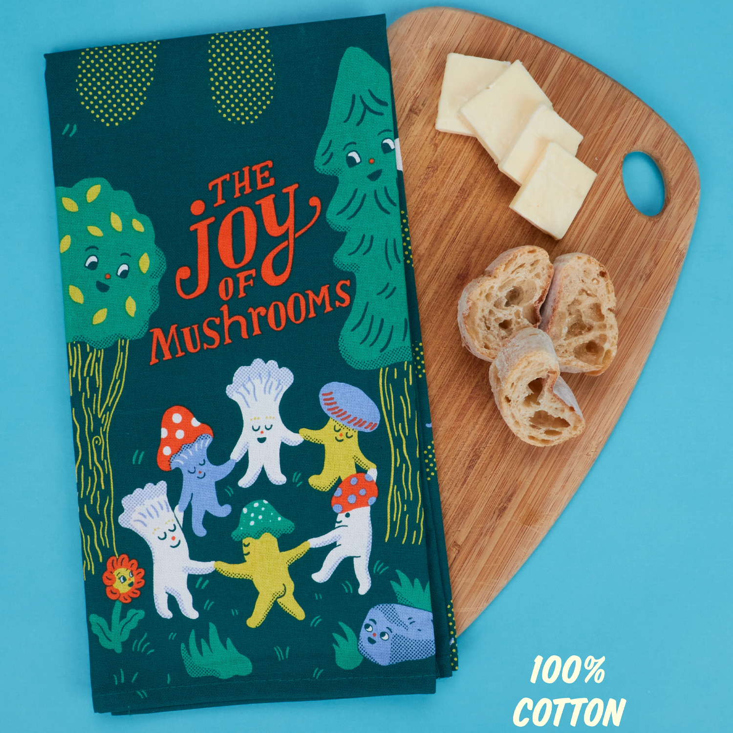 BLUQ The Joy Of Mushrooms Dish Towel