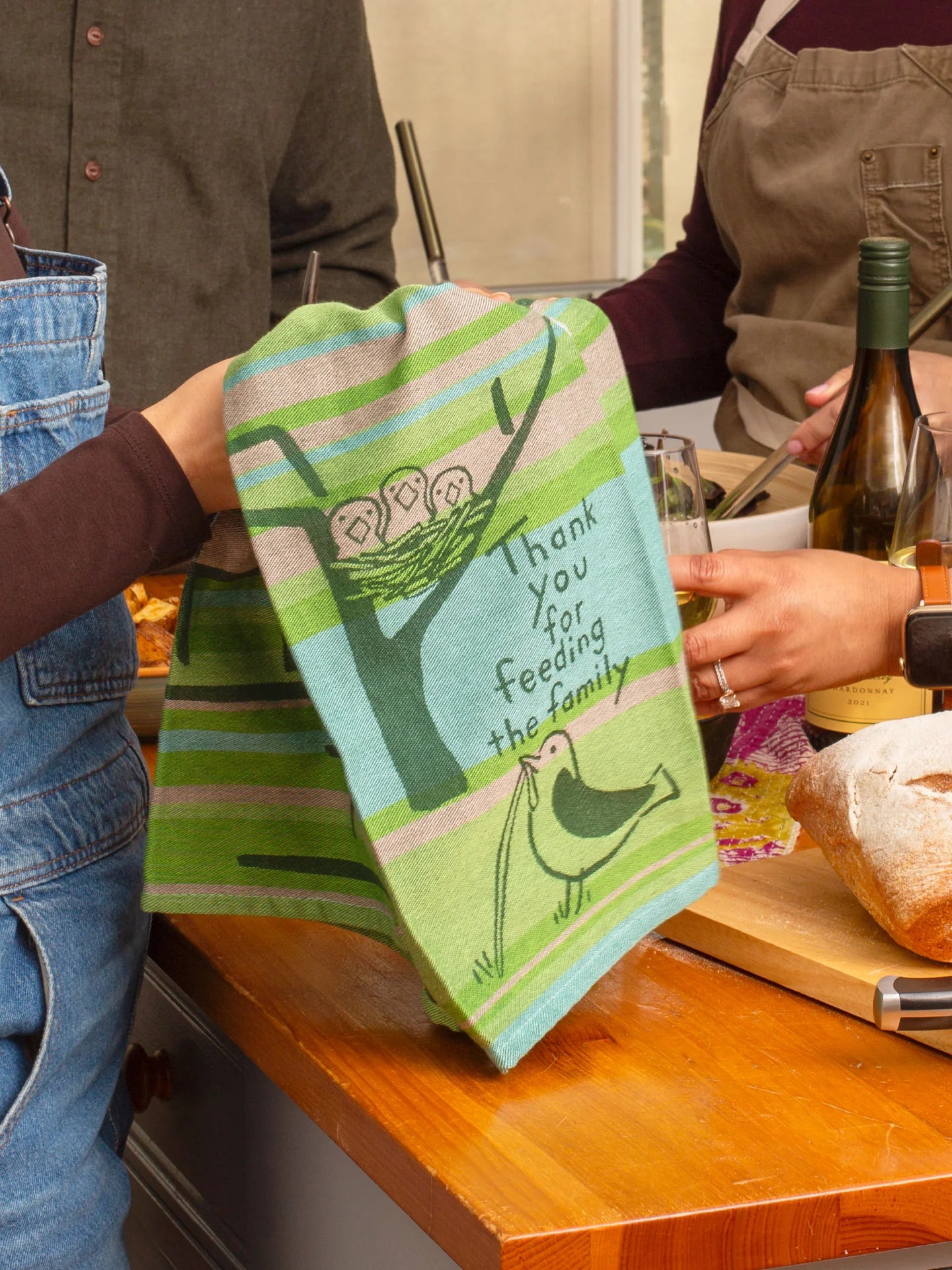 BLUEQ Thank You For Feeding The Family Dish Towel