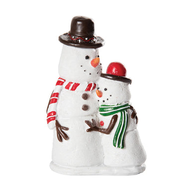 Merry Snowman with Snowkid Figurine