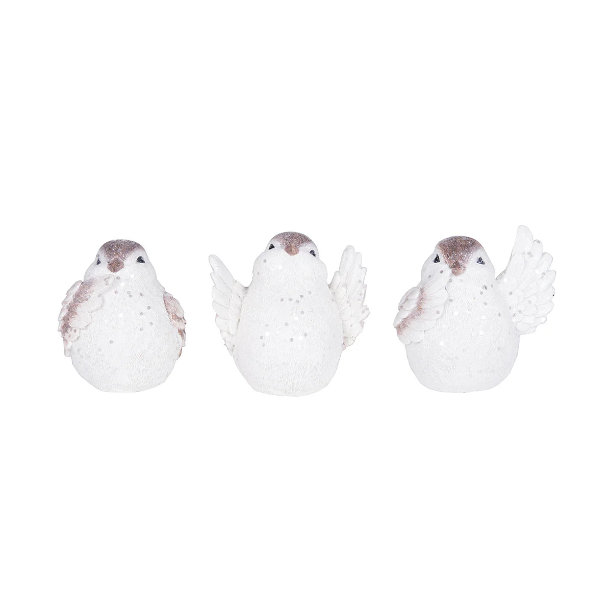 White Sitting Bird Figurine - (Single) Various Styles