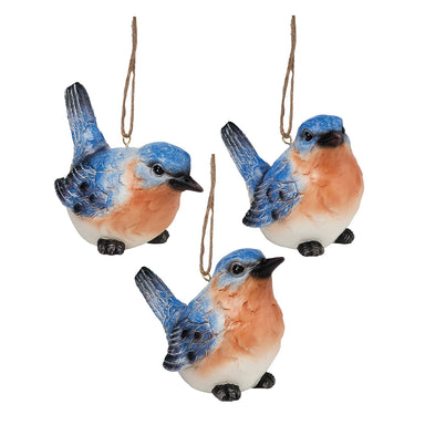 Blue Bird Ornament - (Single) Various Styles