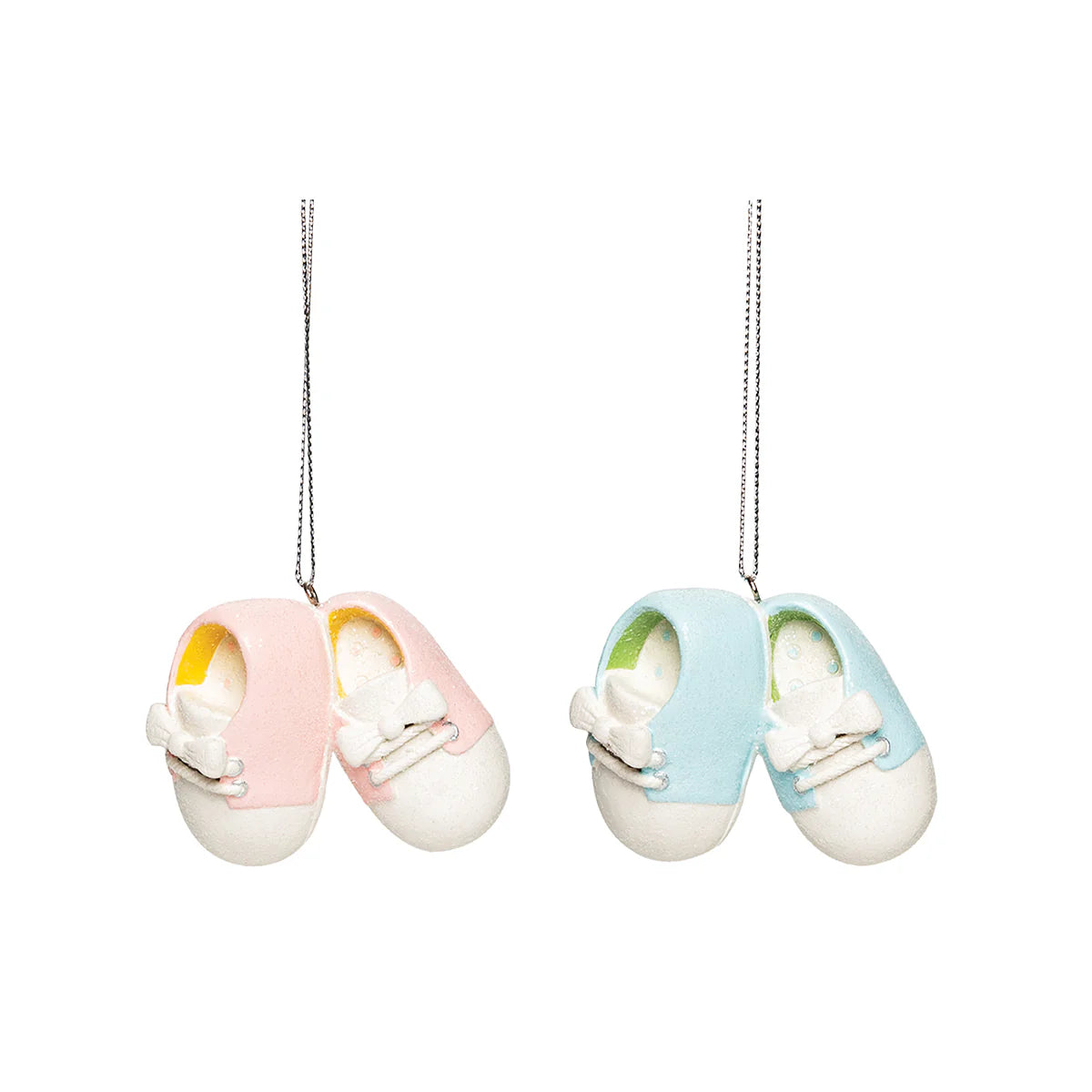 Baby Booties Ornament - (Single) Pink or Blue