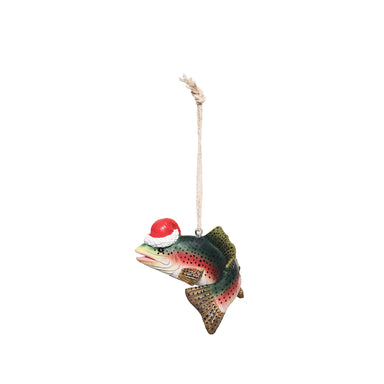 Fish With Santa Hat Ornament