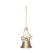 Champagne and White Bird Bell Ornament