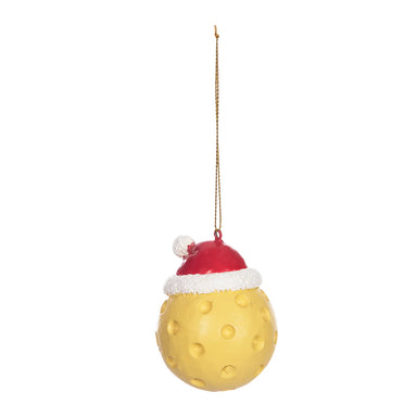 Pickleball with Santa Hat Ornament
