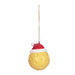Pickleball with Santa Hat Ornament