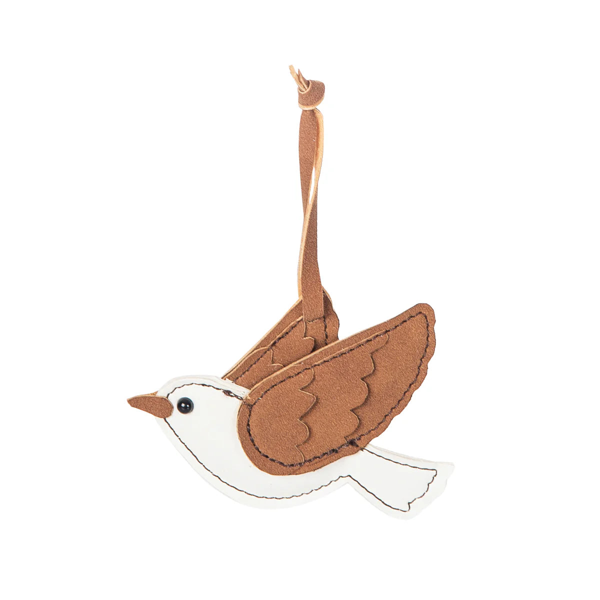 Faux Leather Dove Ornament
