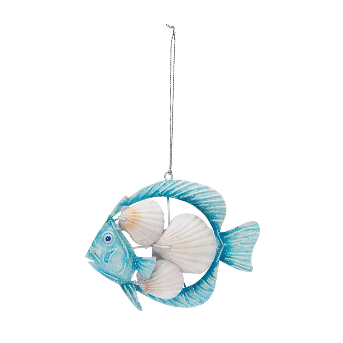 Shell Blue Fish Ornament