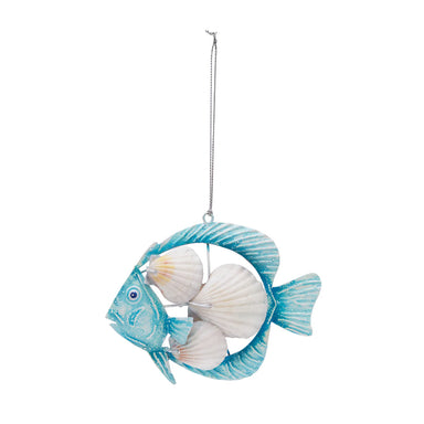 Shell Blue Fish Ornament