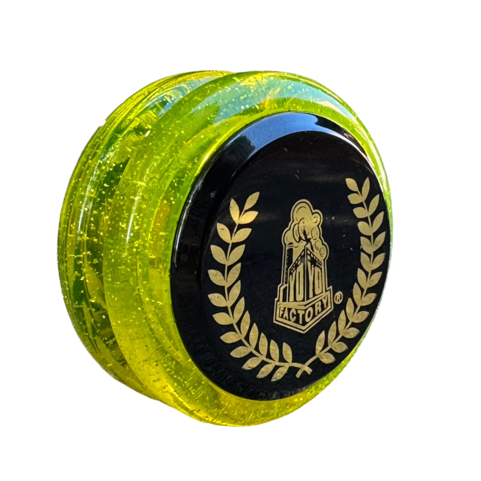 YoYoFactory Loop Classic Glitter Yellow with Black Caps   20736319