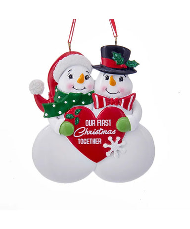 Our First Christmas Together Snow Couple Ornament