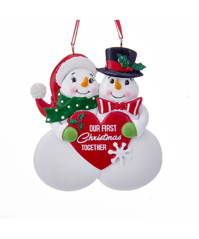 Our First Christmas Together Snow Couple Ornament