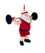 Weight Lifter Santa Ornament