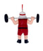 Weight Lifter Santa Ornament