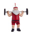 Weight Lifter Santa Ornament