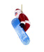 Snowboarding Santa Ornament