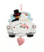 Wedding Couple in Car Ornament