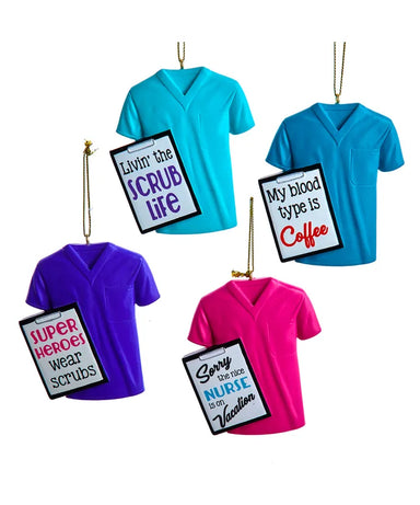 Nurse Scrub Ornament - Single, Various Options