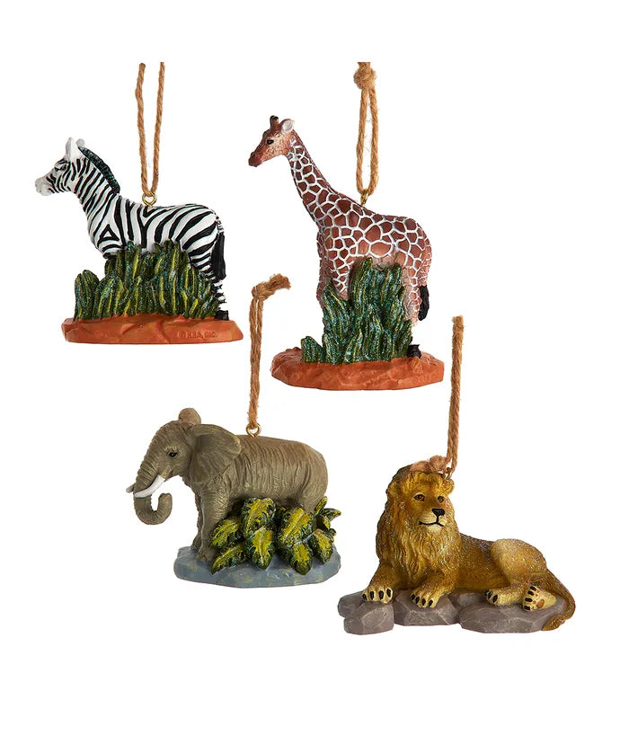 Jungle Animal Ornament - Single, Various Species